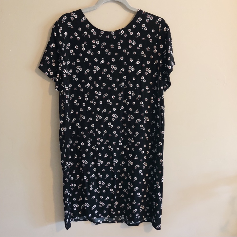 Black Floral Black Dress Size 14 from H&M